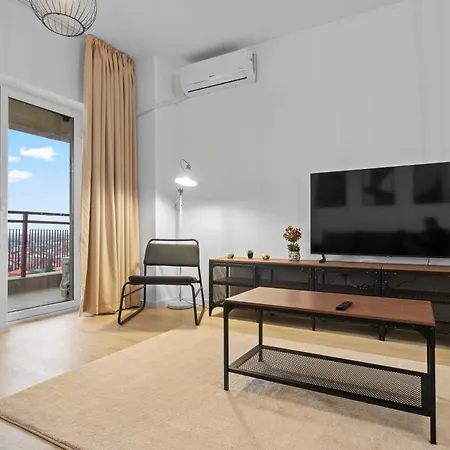 High-end With Panoramic View, Parking & Pool 公寓 布加勒斯特
